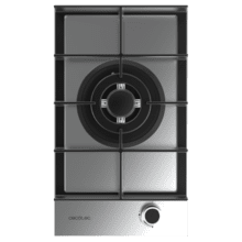 Bolero Squad G 1400F Inox Plaque de cuisson à gaz Cecotec Bolero Squad G 1400F Inox - avec 1 foyer, 3.4 kW, acier inoxydable, grilles en fonte, foyer WOK à triple anneau, allumage électronique, système de sécurité des valves, conversion au gaz butane.