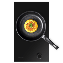 Bolero Squad G 1400S Nano Glass - Placa de gas de 1 Fuego, 3,4kW, Nano Glass, Parrillas de Hierro Fundido, Quemador WOK Triple Corona, Encendido Electrónico, Seguridad en Válvulas, accesorio para la conversión de gas incluído.