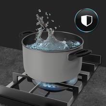Bolero Squad G 1400F Glass Black - Placa de Gas de 1 Fuego, 3,4kW, Glass Black, Parrillas de Hierro Fundido, Quemador WOK Triple Corona, Encendido Electrónico, Seguridad en Válvulas, accesorio para la conversión de gas incluído.