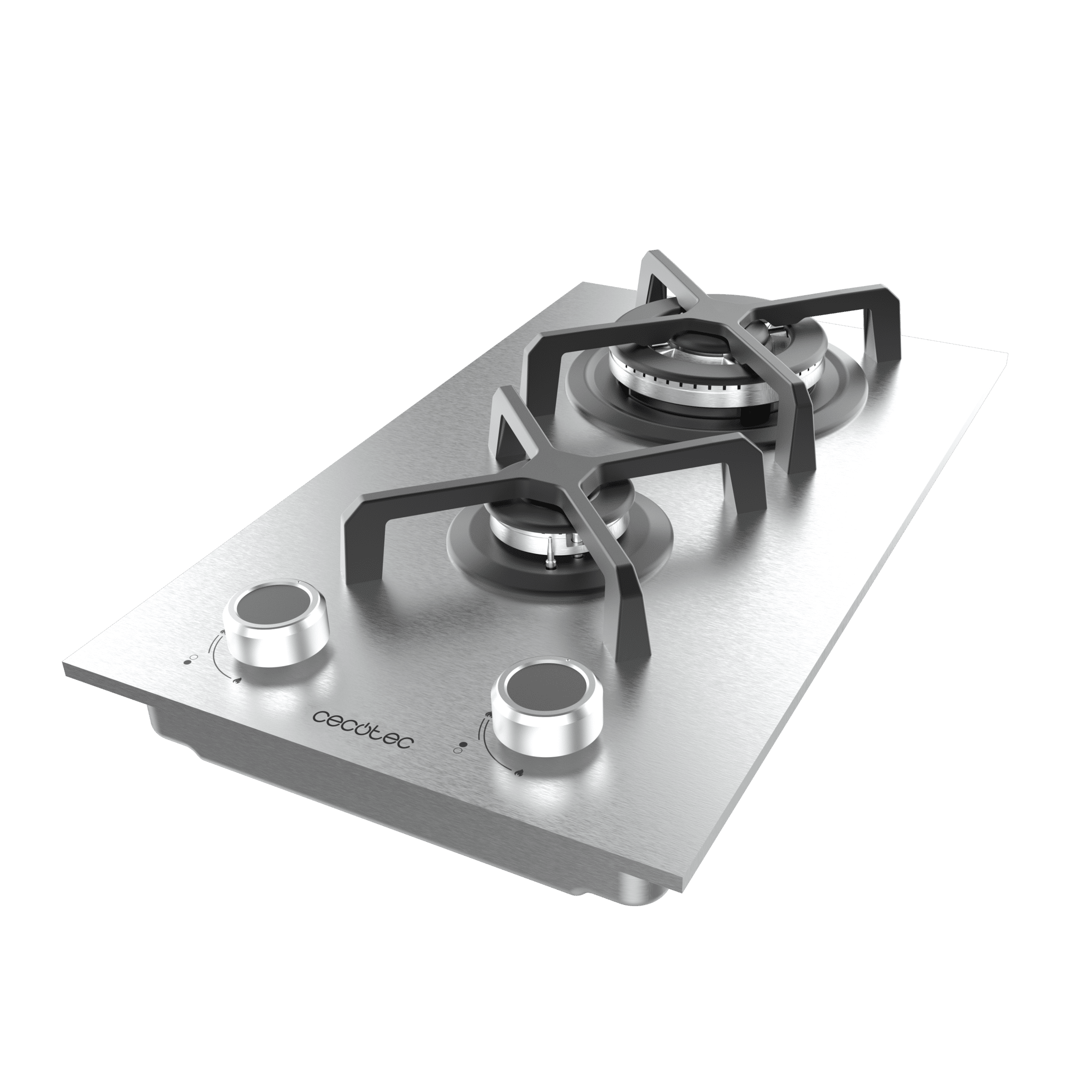 Plaque De Cuisson Gaz Cecotec Bolero Squad G 2400S – 2 Foyers, 5,2 KW, Inox, Allumage électronique, Sécurité Valve, Conversion Butane