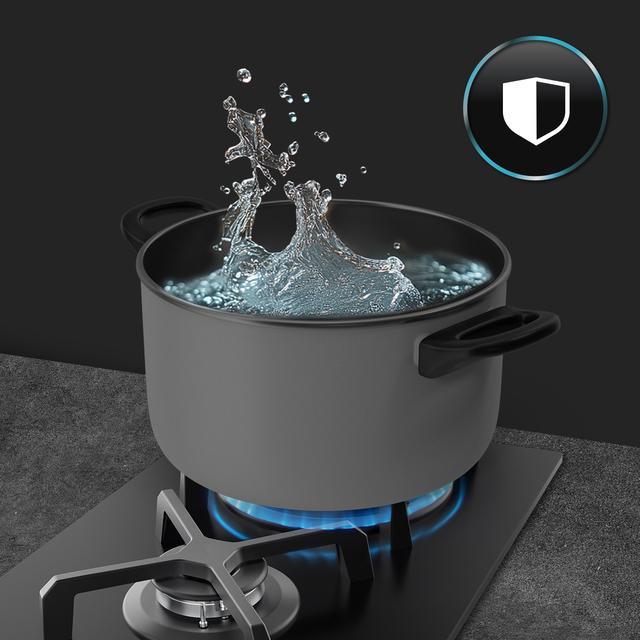 Bolero Squad G 2400S Nano Glass - Placa de gas de 2 Fuegos, 5,2kW, Nano Glass, Parrillas de Hierro Fundido, Quemador WOK Triple Corona, Encendido Electrónico, Seguridad en Válvulas, accesorio para la conversión de gas incluído.