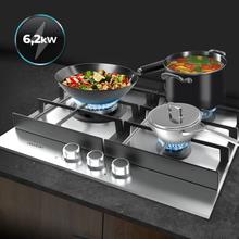 Bolero Squad G 3400F Inox Plaque de cuisson à gaz Cecotec Bolero Squad G 3400F Inox - avec 3 foyers, 6,2 kW, acier inoxydable, grilles en fonte, foyer WOK à triple anneau, allumage électronique, système de sécurité des valves, conversion au gaz butane.