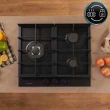 Bolero Squad G 3400F Glass Black Plaque de cuisson à gaz Cecotec Bolero Squad G 3400F Glass Black avec 3 foyers, 6,2 kW, Glass Black, grilles en fonte, foyer WOK à triple anneau, allumage électronique, système de sécurité des valves, conversion au gaz butane