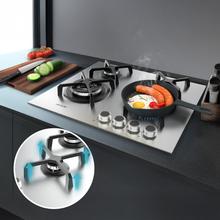 Bolero Squad G 4400S Inox - Placa de gas de 4 Fuegos, 8kW, Acero Inoxidable, Parrillas de Hierro Fundido, Quemador WOK Triple Corona, Encendido Electrónico, Seguridad en Válvulas, accesorio para la conversión de gas incluído.