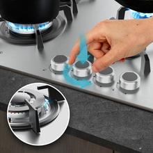 Bolero Squad G 4400S Inox - Placa de gas de 4 Fuegos, 8kW, Acero Inoxidable, Parrillas de Hierro Fundido, Quemador WOK Triple Corona, Encendido Electrónico, Seguridad en Válvulas, accesorio para la conversión de gas incluído.