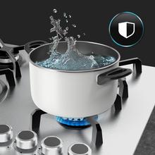 Bolero Squad G 4400S Inox - Placa de gas de 4 Fuegos, 8kW, Acero Inoxidable, Parrillas de Hierro Fundido, Quemador WOK Triple Corona, Encendido Electrónico, Seguridad en Válvulas, accesorio para la conversión de gas incluído.