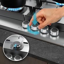 Bolero Squad G 4400F Inox - Placa de gas de 4 Fuegos, 8kW, Acero Inoxidable, Parrillas de Hierro Fundido, Quemador WOK Triple Corona, Encendido Electrónico, Seguridad en Válvulas, accesorio para la conversión de gas incluído.