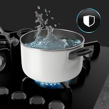 Bolero Squad G 4400S Nano Glass - Placa de gas de 4 Fuegos, 8kW, Nano Glass, Parrillas de Hierro Fundido, Quemador WOK Triple Corona, Encendido Electrónico, Seguridad en Válvulas, accesorio para la conversión de gas incluído.