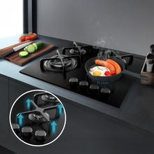 Bolero Squad G 4400S Nano Glass - Placa de gas de 4 Fuegos, 8kW, Nano Glass, Parrillas de Hierro Fundido, Quemador WOK Triple Corona, Encendido Electrónico, Seguridad en Válvulas, accesorio para la conversión de gas incluído.