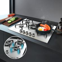 Bolero Squad G 5400S Inox - Placa de gas de 5 Fuegos, 10,4kW, Acero Inoxidable, Parrillas de Hierro Fundido, Quemador WOK Triple Corona, Encendido Electrónico, Seguridad en Válvulas, accesorio para la conversión de gas incluído.