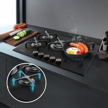 Bolero Squad G 5400S Nano Glass - Placa de gas de 5 Fuegos, 10,4kW, Nano Glass, Parrillas de Hierro Fundido, Quemador WOK Triple Corona, Encendido Electrónico, Seguridad en Válvulas, accesorio para la conversión de gas incluído.