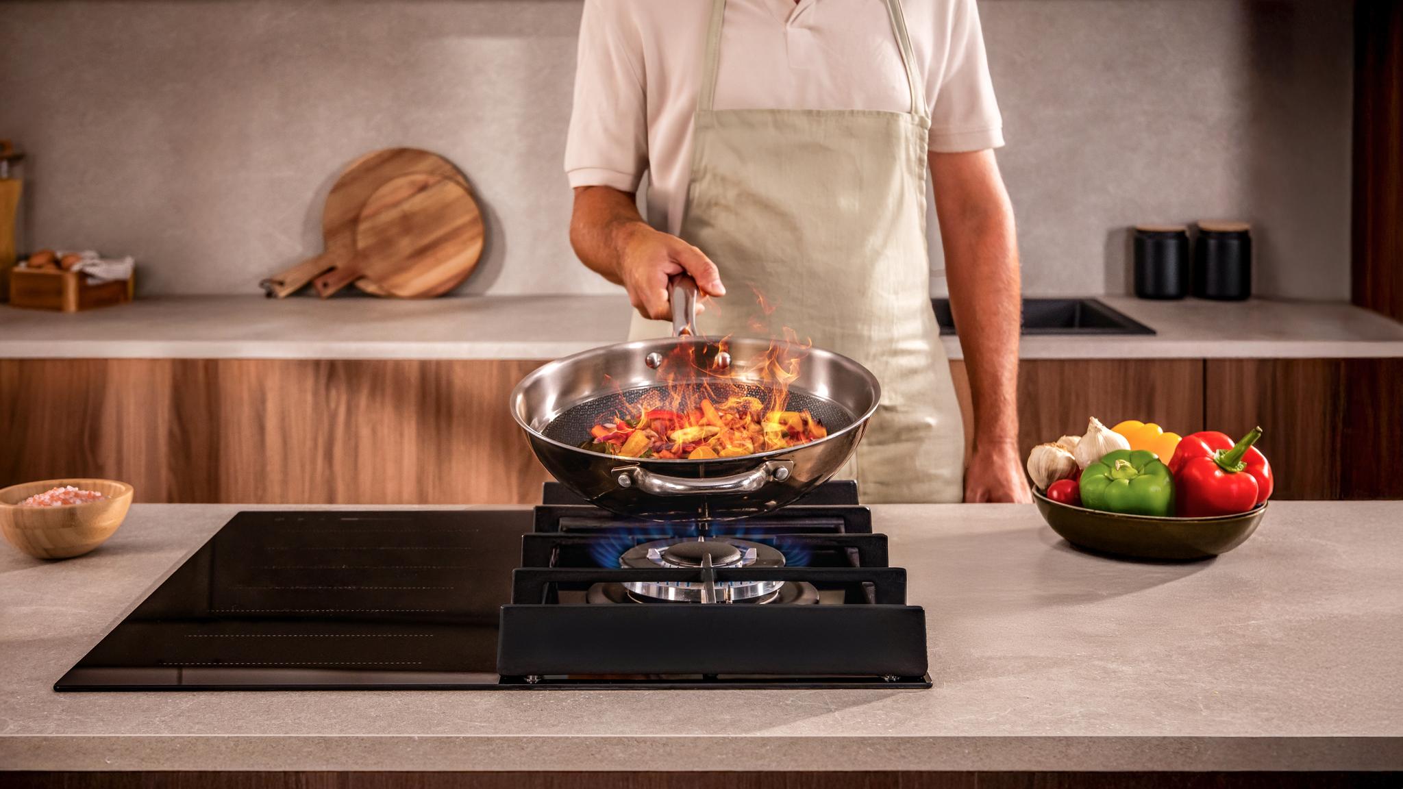 Quemador WOK con Soportes de hierro fundido reforzados de 3,4kW