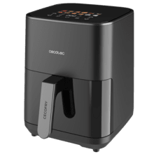 Cecofry&Grill Duoheat 4000 Friggitrice ad aria con doppia resistenza per una doratura perfetta e sapore di barbecue sulla carne, capacità di 4 litri e potenza di 1900 W per piatti salutari.