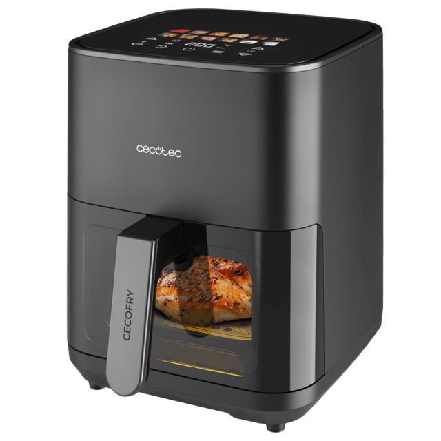 Cecofry&Grill Duoheat 4000 Air fryer Freidora de aire con doble resistencia para dorado perfecto y sabor de parrilla en carnes, capacidad de 4 litros y potencia de 1900 W para platos saludables.