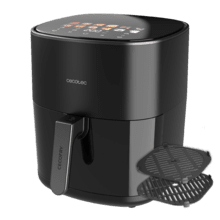 Cecofry&Grill Duoheat 6500 Friggitrice ad aria con doppia resistenza per una doratura perfetta e sapore di barbecue sulla carne, capacità di 6,5 litri e potenza di 2200 W per piatti salutari.