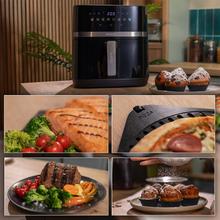 Cecofry&Grill Duoheat 8000 Friteuse à air avec double résistance pour un grillage parfait de la viande, capacité de 8 litres et puissance de 2200 W pour des plats sains.