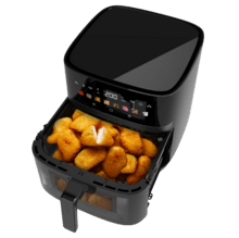 Cecofry&Grill Duoheat 8000 Friteuse à air avec double résistance pour un grillage parfait de la viande, capacité de 8 litres et puissance de 2200 W pour des plats sains.