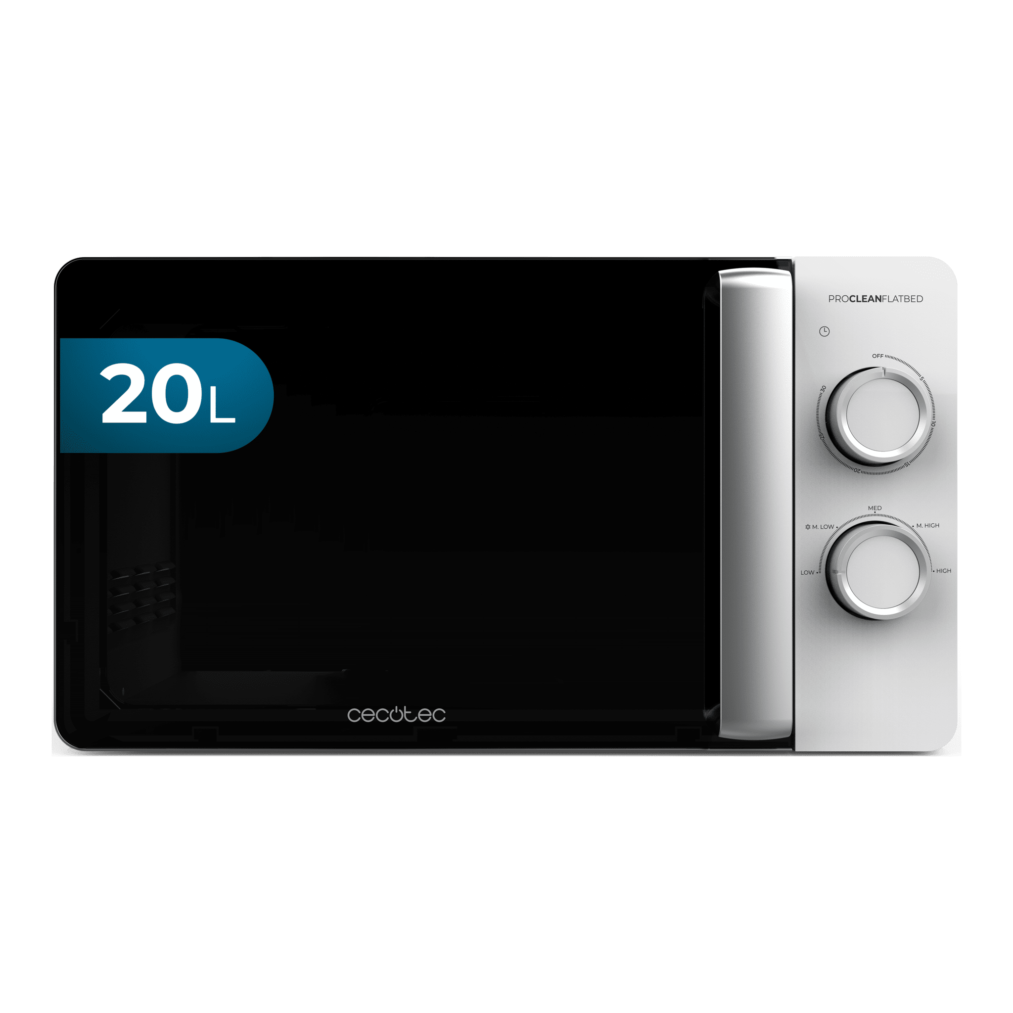 Proclean 5120 Flatbed Mirror Micro-ondes sans plateau tournant. 20 litres de capacité et 700 W de puissance.