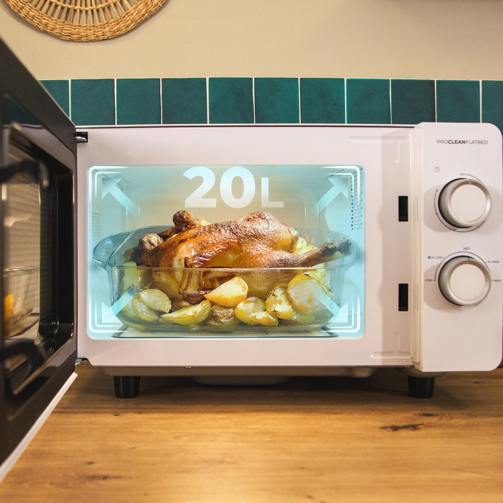 Forno A Microonde Cecotec Proclean 5120 Flatbed 20L - 700W Con Grill 800W, 8 Programmi, Design Senza Piatto