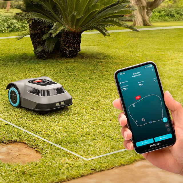 Conga GrassHopper 500 Map Connected Robot tosaerba Conga GrassHopper 800 Map Connected. Motore Digital Brushless. Taglio ordinato. Per superfici fino a 500 m2. Pendenza massima del 45%. Regolatore delle lame di taglio. Sensore per la pioggia. App Control.