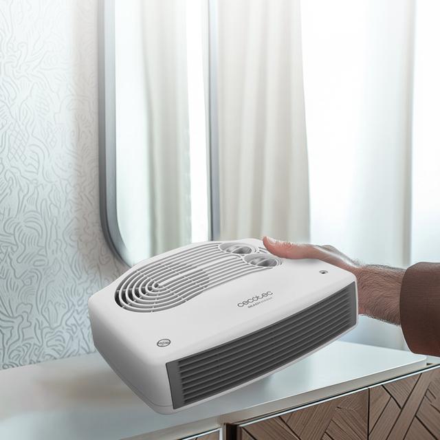 Aquecedor com ventilador ReadyWarm 3000 Horizon White com 3000 W, 2 níveis de potência com termostato ajustável