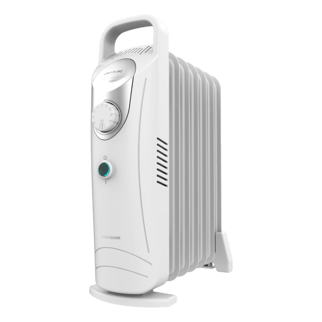 ReadyWarm 700 Space White Radiador Eléctrico de Aceite con 7 Módulos, Bajo Consumo, 800 W, Sistema de Seguridad, 12 m2