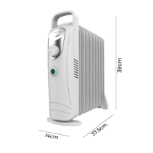ReadyWarm 900 Space White ReadyWarm 900 Space White Radiatore elettrico ad olio a 9 Moduli, basso consumo energetico, 1000 W, sistema di sicurezza, 15 m2