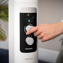 ReadyWarm 550 Space White. Radiador Eléctrico de Aceite con 5 Módulos, Bajo Consumo, 1000 W, 3 Niveles de potencia, Sistema de Seguridad, Ruedas 12 m2