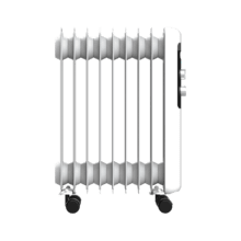 ReadyWarm 950 Space White. Radiador Eléctrico de Aceite con 9 Módulos, Bajo Consumo, 2000 W, 3 Niveles de potencia, Sistema de Seguridad, Ruedas 20 m2