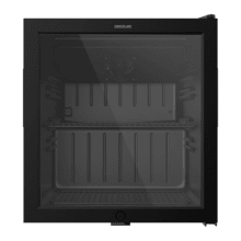 Bolero CoolMarket BC 52 Black Nevera Mini Bar con puerta de cristal, chasis color negro, Capacidad 52 Litros (53 Latas de 33cl), Compresor incorporado, Luz LED interior, Temperatura 0ºC a 10ºC, Ancho 44.5 x Alto 50.3 x Fondo 50 cm