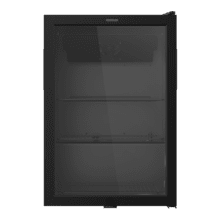 Bolero CoolMarket BC 72 Black Nevera Mini Bar con puerta de cristal, chasis color negro, Capacidad 72 Litros (88 Latas de 33cl), Compresor incorporado, Luz LED interior, Temperatura 0ºC a 10ºC, Ancho 44.5 x Alto 67.8 x Fondo 50 cm