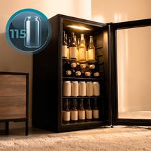 Bolero CoolMarket BC 88 Black Nevera Mini Bar con puerta de cristal, chasis color negro, Capacidad 88 Litros (115 Latas de 33cl), Compresor incorporado, Luz LED interior, Temperatura 0ºC a 10ºC, Ancho 44.5 x Alto 83.3 x Fondo 50 cm