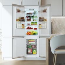 Bolero CoolMarket Combi BI-S MC 232 E Frigorífico combi Integrable sistema de puerta deslizante, Alto 177, Ancho 54cm, Capacidad 232 Litros, Metal Cooling, NoFrost, Clase Energética E, Fast Cooling, Fast Freezing y modo Vacaciones