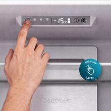 Bolero CoolMarket Combi BI-D MC 232 GREY E Réfrigérateur-congélateur encastrable à porte fixe, 177x54cm, 232 litres, Metal Cooling, intérieur gris premium, classe énergétique E, Fast Cooling, Fast Freezing et mode Vacances.