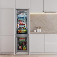 Frigorífico combi integrable puerta fija, 177x54cm, 232 Litros, Metal Cooling, Cavidad Interior gris prémium, Clase E, Clase Energética E, Fast Cooling, Fast Freezing y modo Vacaciones