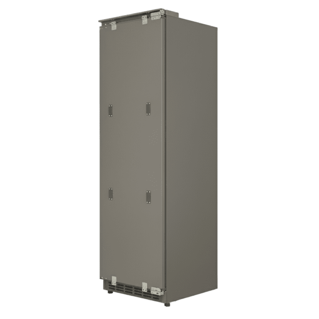 Bolero CoolMarket 1D BI-D 306 GREY E Frigorífico de 1 porta integrável com porta fixa, 187x55,9cm, 222 litros, Metal Cooling, interior cinzento Premium, Fast Freezing, modo de férias e classe energética E,