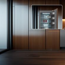 Bolero CoolMarket 1D BI-D 306 GREY E Frigorífico de 1 porta integrável com porta fixa, 187x55,9cm, 222 litros, Metal Cooling, interior cinzento Premium, Fast Freezing, modo de férias e classe energética E,