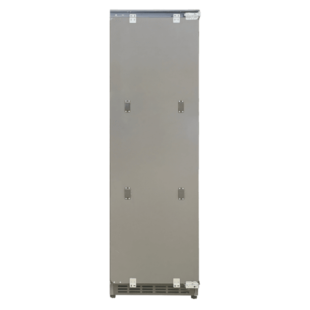 Bolero CoolMarket 1D BI-D 306 GREY E Frigorífico de 1 porta integrável com porta fixa, 187x55,9cm, 222 litros, Metal Cooling, interior cinzento Premium, Fast Freezing, modo de férias e classe energética E,