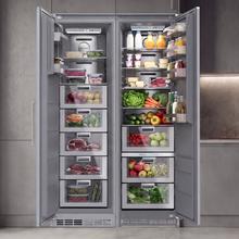 Bolero CoolMarket UF BI-D 222 GREY E Congelador 1 puerta integrable de puerta fija, 187x55,9cm, 222 Litros, Metal Cooling, Cavidad Interior gris prémium, Fast Freezing, modo Vacaciones y Clase Energética E,