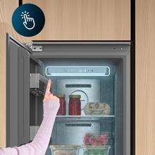 Bolero CoolMarket UF BI-D 222 GREY E Congelador 1 puerta integrable de puerta fija, 187x55,9cm, 222 Litros, Metal Cooling, Cavidad Interior gris prémium, Fast Freezing, modo Vacaciones y Clase Energética E,