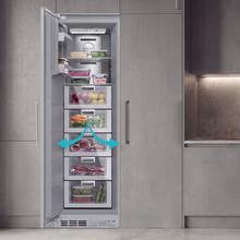 Bolero CoolMarket UF BI-D 222 GREY E Congelador 1 puerta integrable de puerta fija, 187x55,9cm, 222 Litros, Metal Cooling, Cavidad Interior gris prémium, Fast Freezing, modo Vacaciones y Clase Energética E,