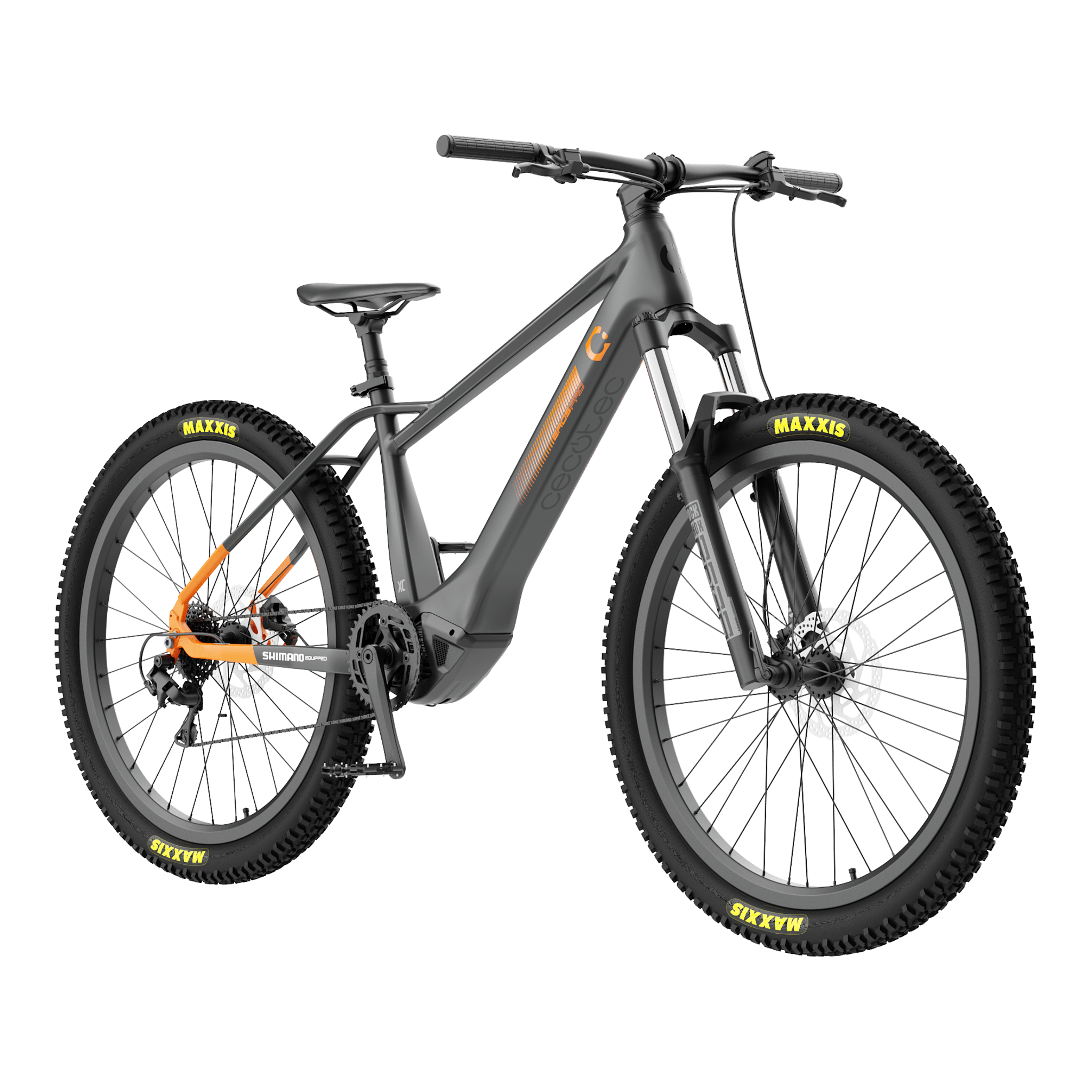 ErosPro Medium XC – Bicicleta eléctrica de montaña con ruedas de 29”, batería LG integrada de 500 Wh, autonomía de hasta 100 km, suspensión delantera y frenos hidráulicos Shimano MT200. Diseñada para uso MTB, ofrece estabilidad, control y eficiencia en recorridos por caminos y terrenos irregulares.