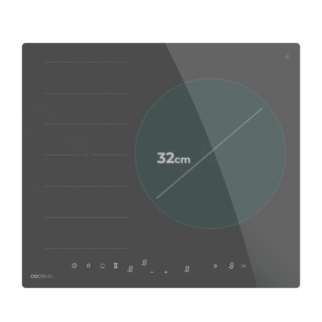 Bolero Squad I 3600 FullFlex Grey Placa de Inducción Cecotec Zona Flex y Zona Extra Grande, Potencia Total 7400W, Control Táctil Invisible, Keep Warm, Stop&Go, Kid Lock, Temporizador Individual, Color Gris con Frente Biselado. ¡Innovación y flexibilidad en tu cocina!
