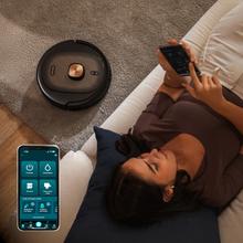 Conga 10090 AI Spin Revolution Ultra Power Home LifestyleRobot aspirador con inteligencia artificial, navegación láser y base de autovaciado. Inteligencia artificial, evita objetos. 4 en 1: barre, aspira, friega y pasa las mopas. 10.000 Pa de succión. Máximo 240 minutos de autonomía. Fregado profesional con mopas giratorias. Cepillo de silicona, óptimo para pelo de mascotas. 1 cepillo lateral. 4 niveles de potencia de aspiración y fregado. Control APP Cecotec y asistentes virtuales.