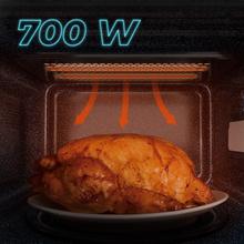 GrandHeat 2110 Forno a microonde con capacità di 20 litri, funzione grill, 6 livelli di potenza, timer e manopole di selezione.