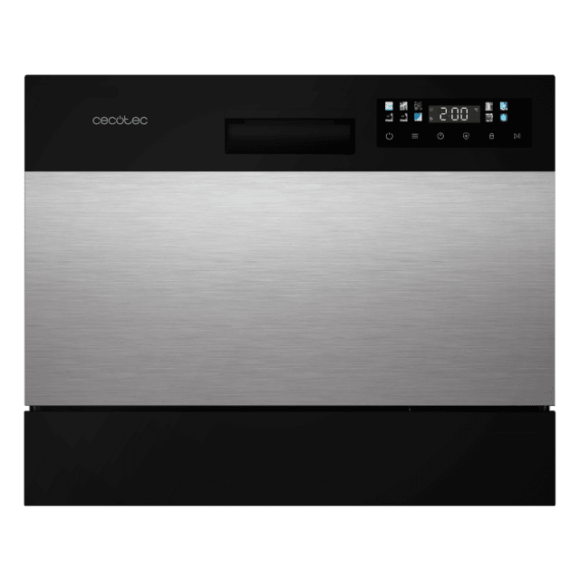 Bolero Aguazero 2300 Inox Lavavajillas acero inoxidable compacto de 6 cubiertos, 8 programas y clase D. Con pantalla Color Touch Panel y función Delay Start