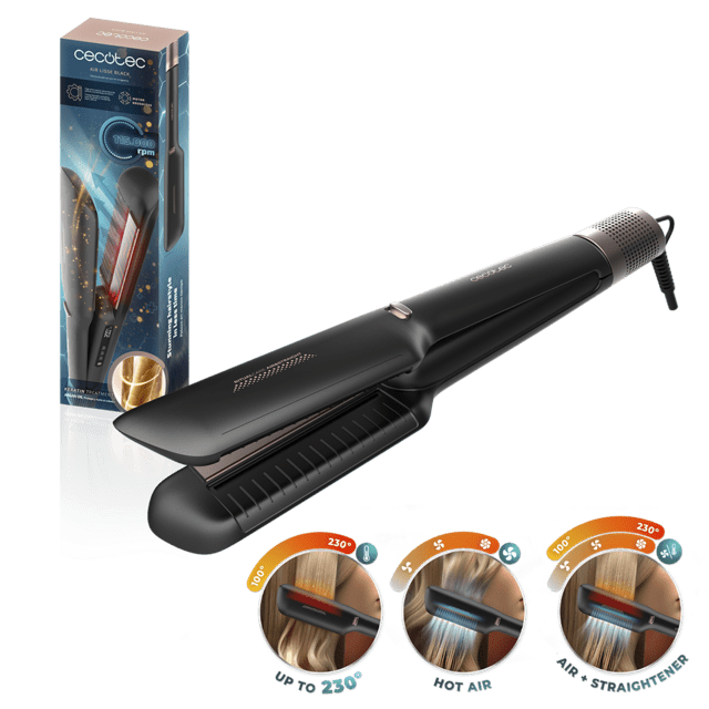 Air Lisse Black RitualCare Air Lisse Black: Piastra ad aria che asciuga, liscia e semplifica la routine di bellezza