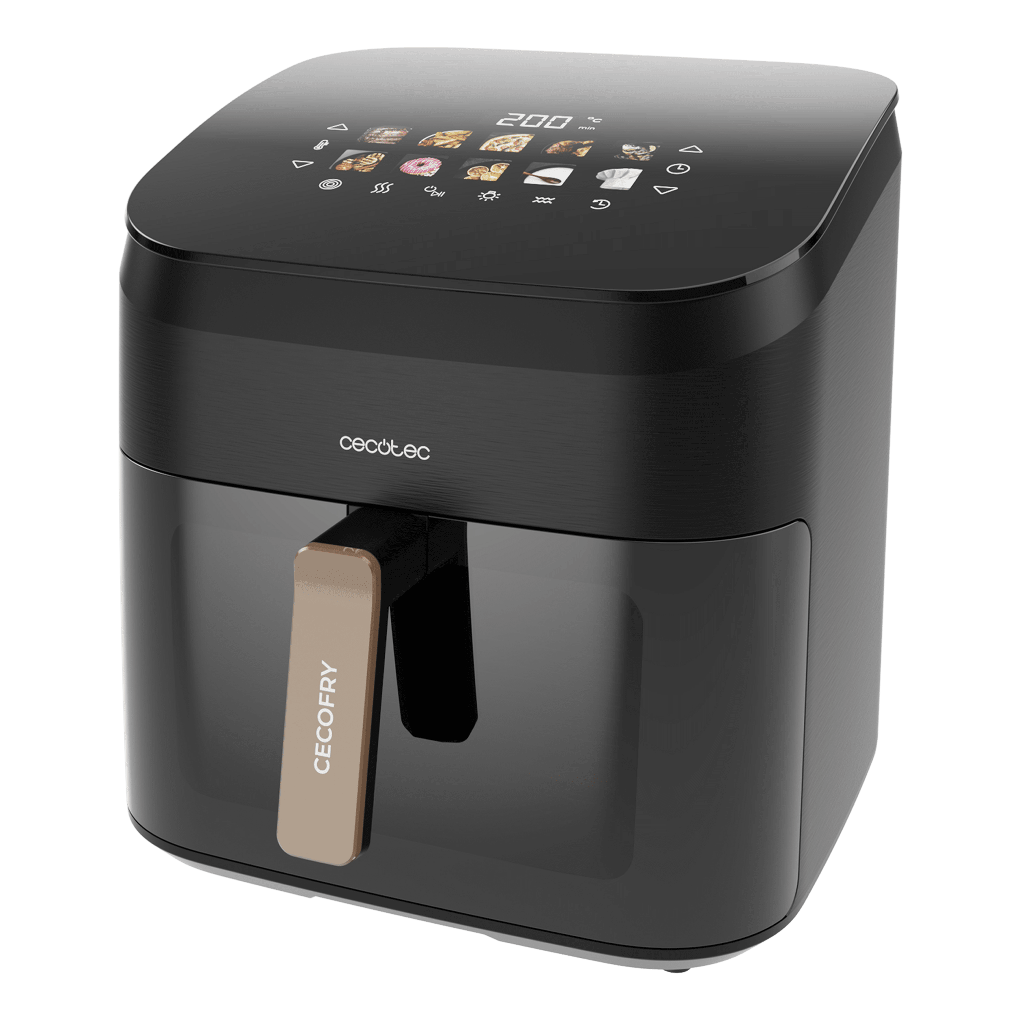 Diseño frontal de la freidora de aire Cecotec Cecofry&Grill Smokin’ 8500