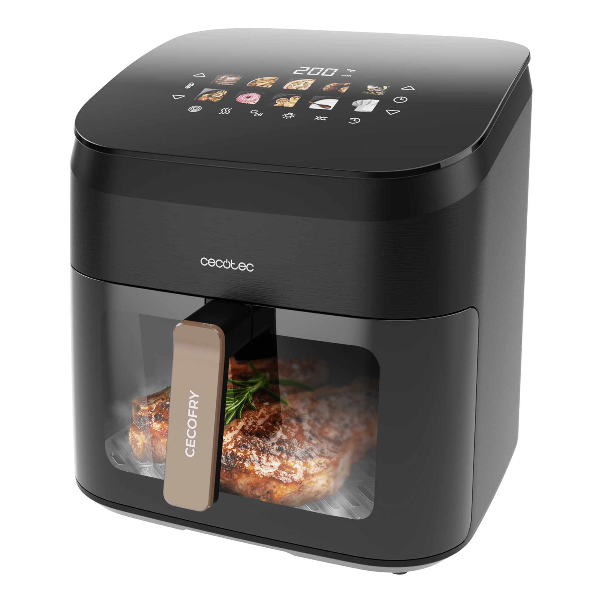 Freidora sin aceite Cecotec Smokin’ 8500 con ventana frontal