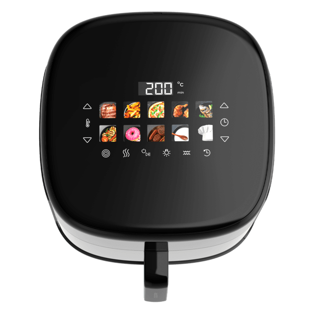 Cecofry&Grill Smokin'Prime 8500 Freidora de aire con doble resistencia para dorado perfecto y sabor de parrilla en carnes, capacidad de 8.5 litros y potencia de 2300 W para platos saludables.
